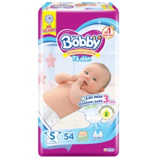 Tã Dán Bobby S54+ Miếng/ S80+ Miếng cho bé 4 - 7kg