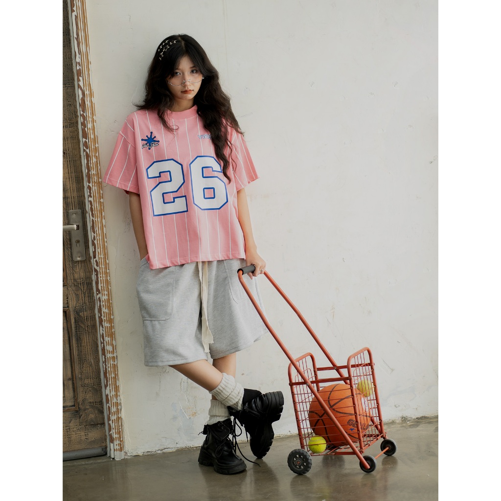 Áo Thun Sọc Local Brand VIBESTU " Sọc số 26 " Form Big Boxy Unisex 250Gsm Cotton | BigBuy360 - bigbuy360.vn