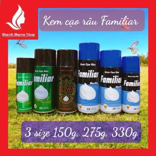 Kem cạo râu familiar & beaut seiwa 3 mùi siêu cute chai lớn 330g, 275g vs chai 150g