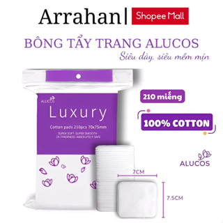Bông Tẩy Trang Alucos Luxury 210 Miếng Mềm Mịn, Thấm Hút Tốt
