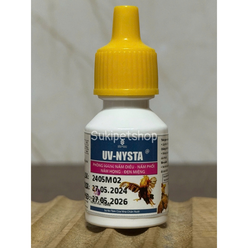 UV-NYSTA - [ 10ml / lọ ] - NƯỚC UỐNG HỖ TRỢ GIẢM VÀ NGỪA CÁC VẤN ĐỀ VỀ NẤM, ĐẸN CHO GÀ VÀ GIA CẦM