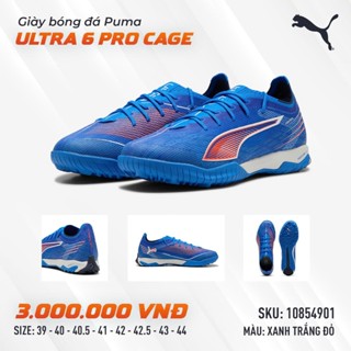  Giày Bóng Đá Sân Cỏ Nhân Tạo Puma Ultra 6 Pro Cage - Xanh trắng đỏ 