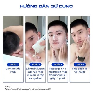 Sữa rửa mặt ngừa mụn nam giới SEVENLAB 100gr giúp sáng da, hỗ trợ làm sạch dầu nhờn.