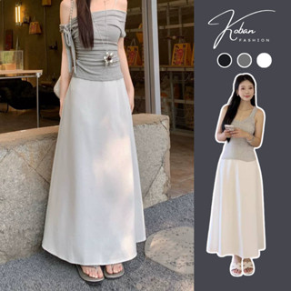 [KA10 - TRẮNG] Chân váy dài dáng A KOBAN, váy nàng thơ chất Umi dành cho nàng mặc đi chơi, đi học 3 màu Đen, Trắng