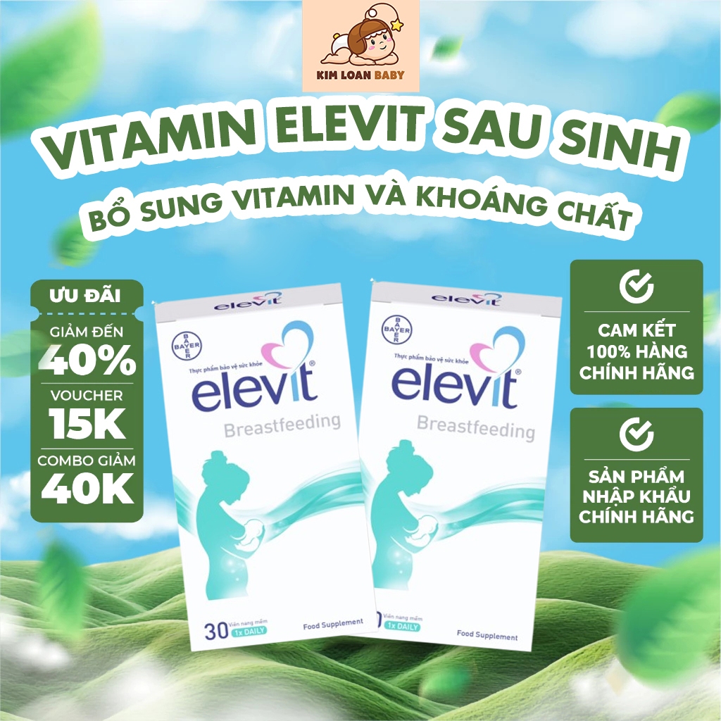 [ HÀNG NHẬP KHẨU] Elevit sau sinh Breastfeeding của Úc bổ sung vitamin cho phụ nữ sau sinh và cho con bú