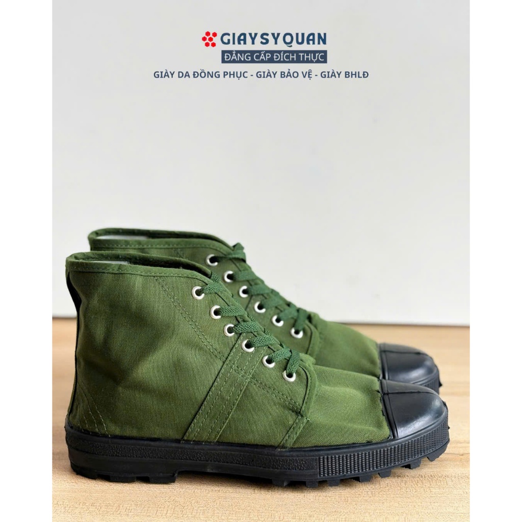 Giày Vải Bảo Hộ Lao Động Cao Cổ Màu BĐ, Giày Vải Làm Vườn Leo Núi Công ty 32 ( Aseco )