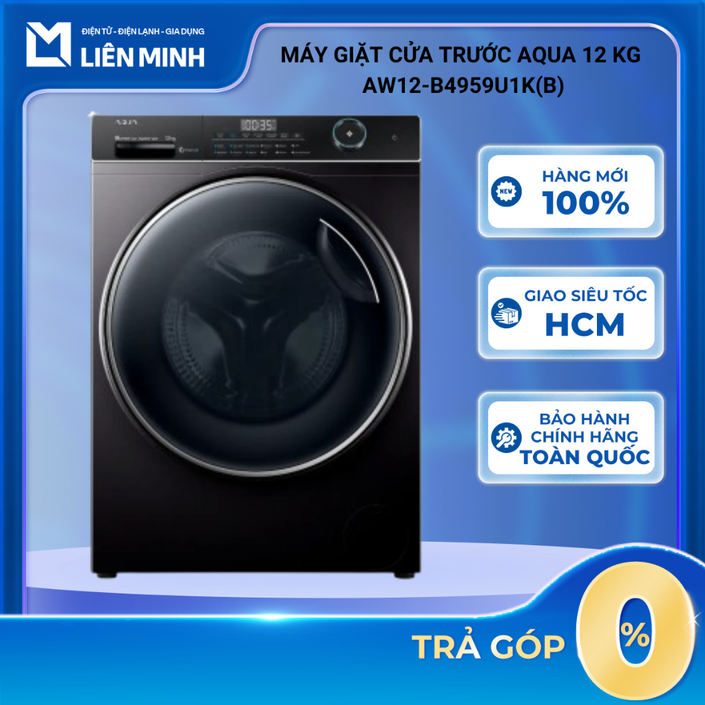 AW10-B4959U1K(B) (10 Kg) / AW12-B4959U1K(B) (12 Kg) Máy Giặt Aqua Inverter [Giao Toàn Quốc]