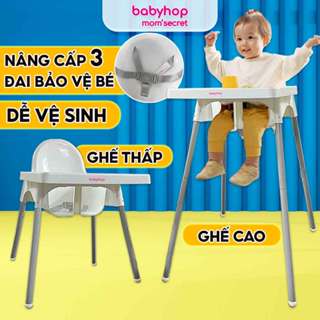    Thanh Lý   Ghế Ăn Dặm Glosby Babyhop Chân Điều Chỉnh đai 3 điểm an toàn cho bé từ 6 tháng 