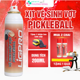  Chai xịt vệ sinh mặt vợt Pickleball LIGPRO  200ml Tặng KHĂN chuyên dụng chăm sóc vệ sinh các loại vợt 