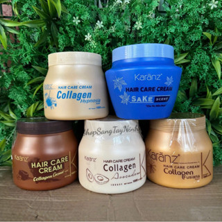[1000ml] Hấp dầu kem ủ tóc Collagen Karanz dừa lùn màu nâu, dưỡng chất Collagen giúp phục hồi và tái tạo tóc khỏe