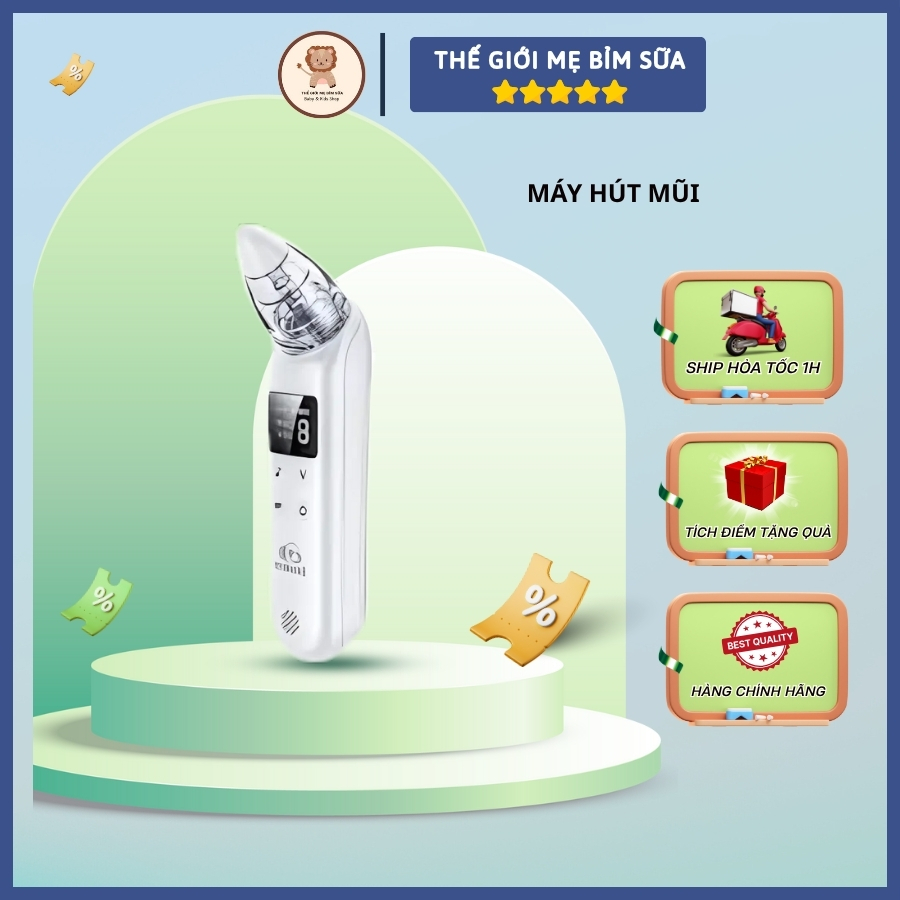[Thế Giới Mẹ Bỉm Sữa] Máy hút mũi trẻ em CHIBÉ PLUS CB006 - BH 18 tháng - thegioimebimsua
