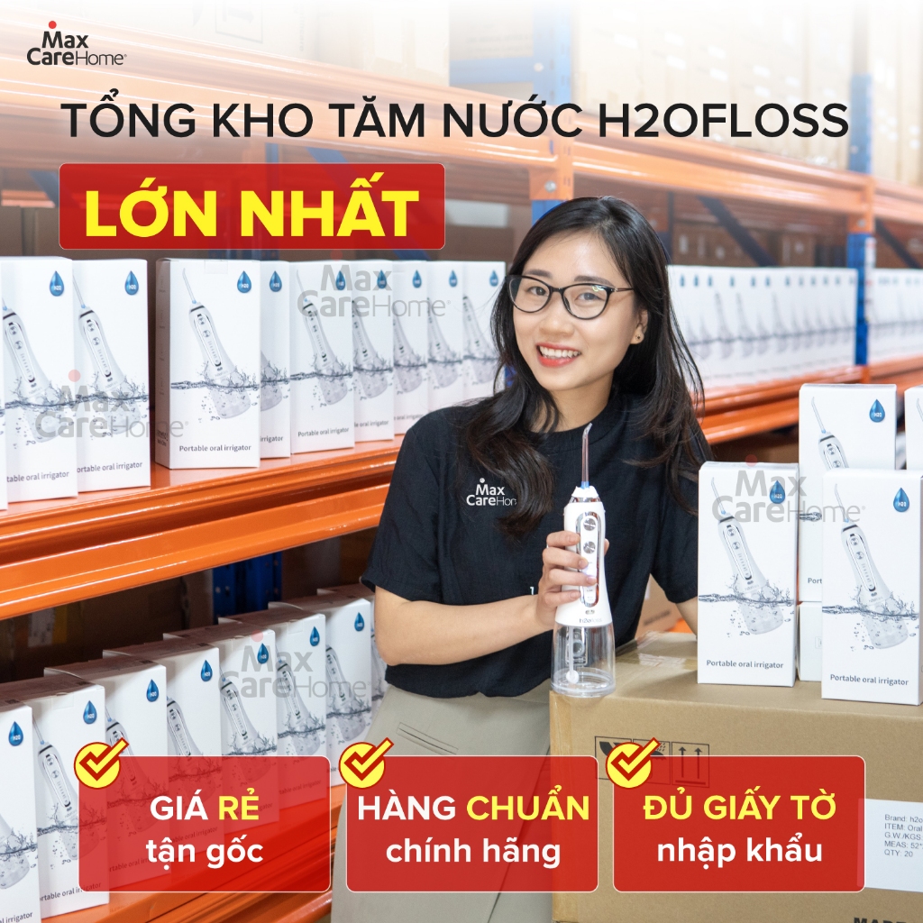 Máy Tăm Nước H2OFloss HF6P HF9P [Mẫu Mới] Cải tiến công nghệ tia nước sạch X4 Lần - Bảo Hành 12 tháng, Kèm túi đựng máy | BigBuy360 - bigbuy360.vn