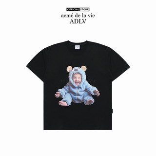 Áo Thun ADLV Baby Face Monster Baby Dáng Oversized Màu đen - Hàng chính hãng