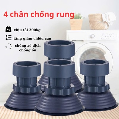 Chân Kê Máy Giặt Điều Chỉnh Độ Cao Bộ 4 Chân Máy Giặt Chống Rung Máy Giặt Tăng Giảm Chiều Cao Đế Cao Su Chống Trượt