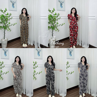  Set đồ bộ nữ cổ vest thời trang tay ngắn quần dài phiên bản 4 cúc kim loại cao cấp form bigsize 40 - 80kg mã B38 