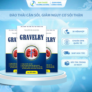   Combo 2 Hộp  Gravelry Giúp Đào Thải Cặn Sỏi Tan Sỏi Thận Sỏi Tiết Niệu Hạn Chế Nguy Cơ Tạo Sỏi Gia Phát Pharma 