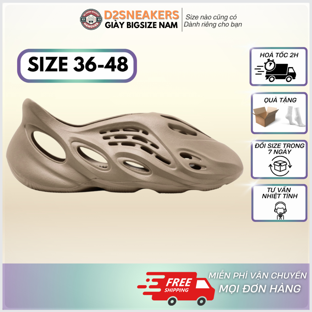 [36-48] Giày Foam Bigsize Chất Lượng Cao Cho Nam Nữ Ngoại Cỡ | D2SHOP