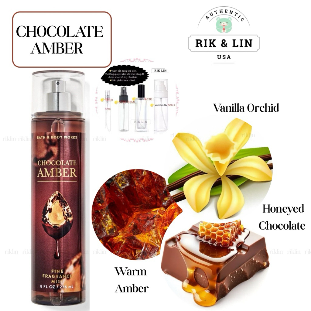 CHOCOLATE AMBER _ Xịt Thơm Body Mist  Misty Morning