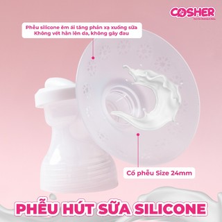  Phễu Hút Sữa Silicone Tăng Phản Xạ Xuống Sữa Size 24mm Mềm Mại Êm Ái 