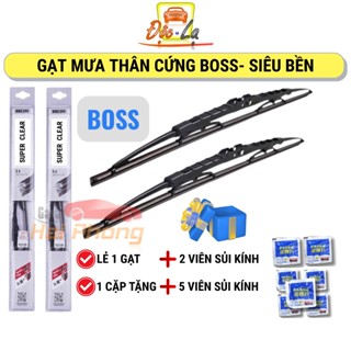 Gạt Mưa Ô Tô Boss Loại Thân Cứng Xương Sắt Lưỡi Silicone Siêu Bền, Siêu Sạch Cho Các Loại Ô Tô