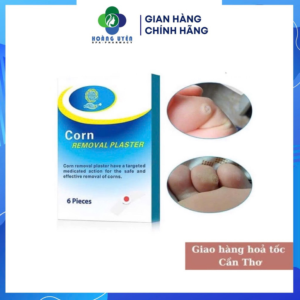 Miếng dán mụn cóc Corn removal plaster - Hộp 6 miếng