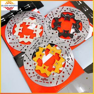 Đĩa thắng trước 4 Lỗ NVM ( Mẫu S2 ) size 220mm Gắn các dòng xe máy đi mâm 4 Lỗ thông dụng