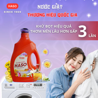   DEAL HOT  Nước Giặt HASO Hương Ngàn Hoa Can 3,5KG Thơm Lâu Thơm Mát Mềm Vải An Toàn Cho Da Tay Và Máy Giặt 
