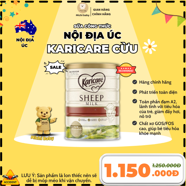 Michibaby - Sữa Cừu Karicare Plus Sheep Milk Toddler Từ Úc 900g Cho Bé - Michibaby MC817