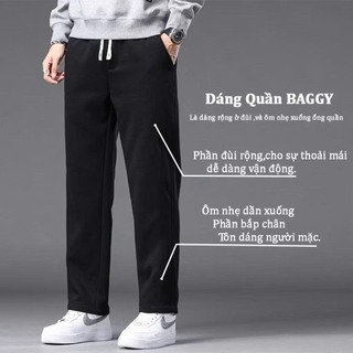 Quần nỉ nam suông chất nỉ thể thao co giãn ống suông Quần thể thao Nam-DN