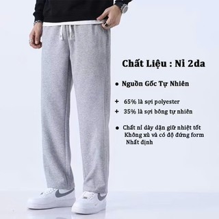 Quần nỉ nam suông chất nỉ thể thao co giãn ống suông Quần thể thao Nam-DN