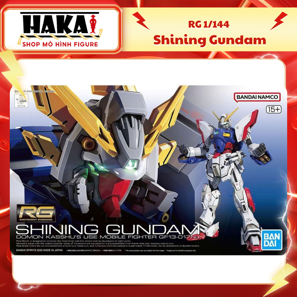 Mô hình lắp ráp Gundam RG 1/144 Shining Gundam - Mô hình Figure Hakai Shop