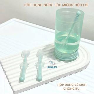 Bộ rơ lưỡi và bàn chải đánh răng FINLEY gấu con 4 món