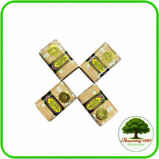 Xà bông cục hương trầm Bee & flower sandal wood soap thái lan 125g