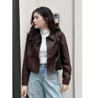  Áo Khoác Da Nữ Quảng Châu Cao Cấp Thời Trang Cá Tính Croptop 6125 