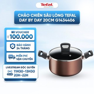  Nồi Tefal Day By Day 20cm G1434406 - Chảo chiên sâu lòng Tefal Day By Day 24cm G1436405 - Đáy từ - Bảo Hành 24 Tháng 