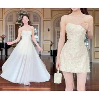 SÒ VINTAGE - LIORA set 3 món gồm đầm cúp ngắn, chân váy lưới corset và áo choàng