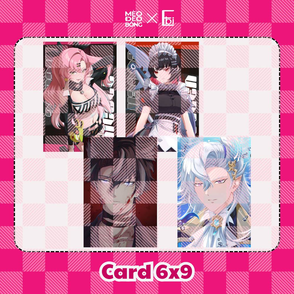 Card 6x9CM Holo Genshin Impact, Zenless Zone Zero, GI, ZZZ | Artist: Ebi Neko