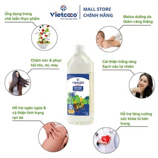 Dầu dừa Tinh Khiết Organic nguyên chất Vietcoco 250ml-1Lít / Tặng vỏ chai nhựa xịt