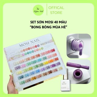 [Bong Bóng Mùa Hè] Set Sơn Thạch Mosi Nail 40 Màu - Tặng Kèm Bảng Màu