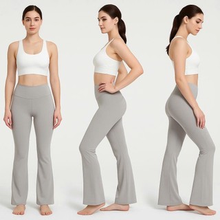  Quần tập ống loe có túi cạp cao dài 7 8 cạp cao tập gym yoga pilates tôn da tôn dáng thời trang VNXK 