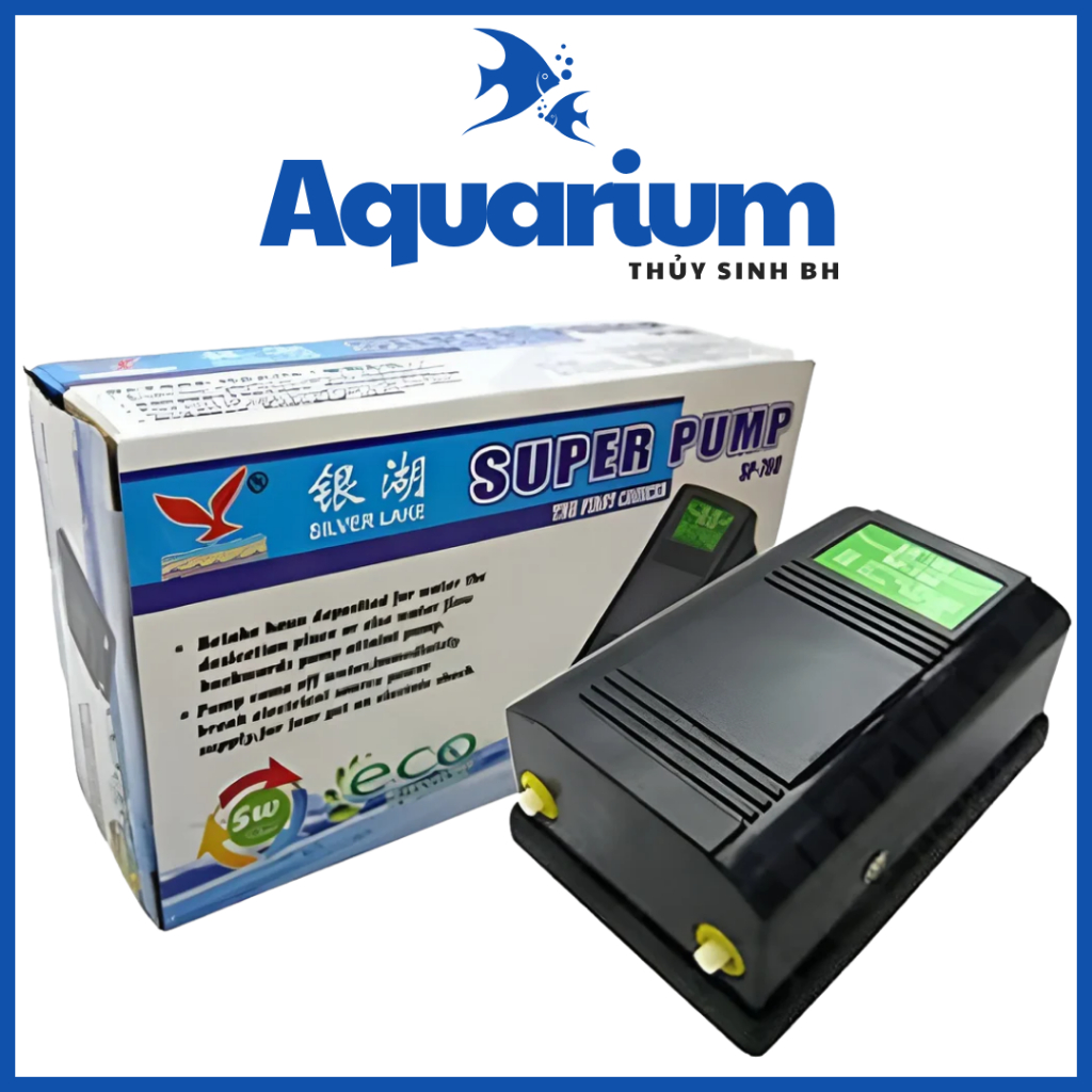 Máy sủi oxy SILVER:AKE SP-780 / SL-2800 cho hồ cá cảnh, bể cá mini.