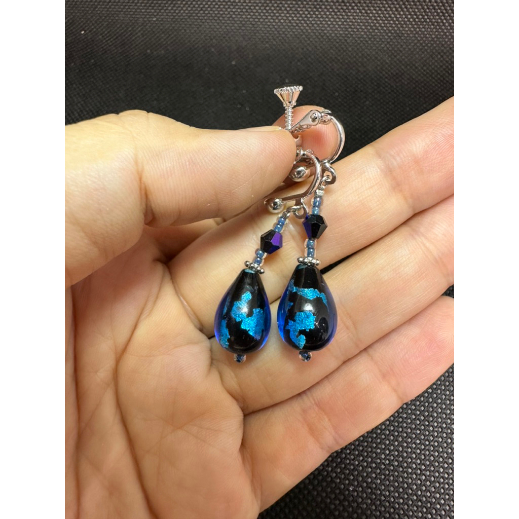 Vintage/Cổ điển - Bông tai kẹp đá Nữ Oa - Hàng sưu tầm