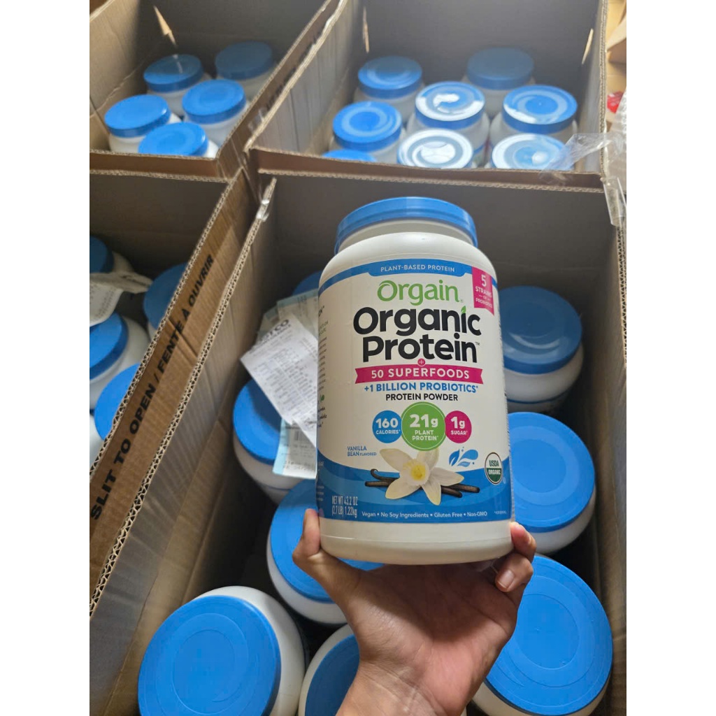 Mẫu mới [HCM]Bột đạm thực vật hữu cơ hương VANI , 1.22kg Orgain Organic Protein Plant Based Protein 