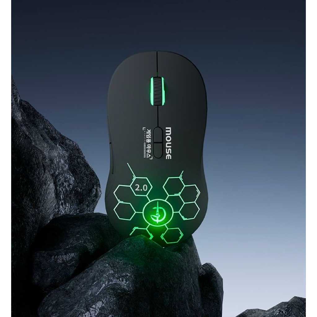 Chuột không dây gaming bluetooth TEKKIN HOLY SWORD M600 tần số 1000hz led rgb 6 nút bấm 3 mode có ap