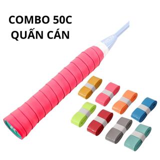  COMBO 50   KHÔNG LOGO  Cái Quấn Cán Vợt Cầu Lông  Vợt Pickleball  mềm mại bám tay ,thấm hút mồ hôi 