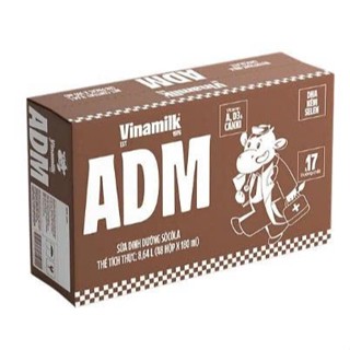 THÙNG 48 HỘP SỮA DINH DƯỠNG VINAMILK ADM GOLD SÔCÔLA 180ML