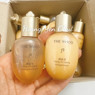   MẪU MỚI  Cặp nước HOA HỒNG SỮA DƯỠNG WHOO VÀNG 20ml chai - TÁCH SET K HỘP 