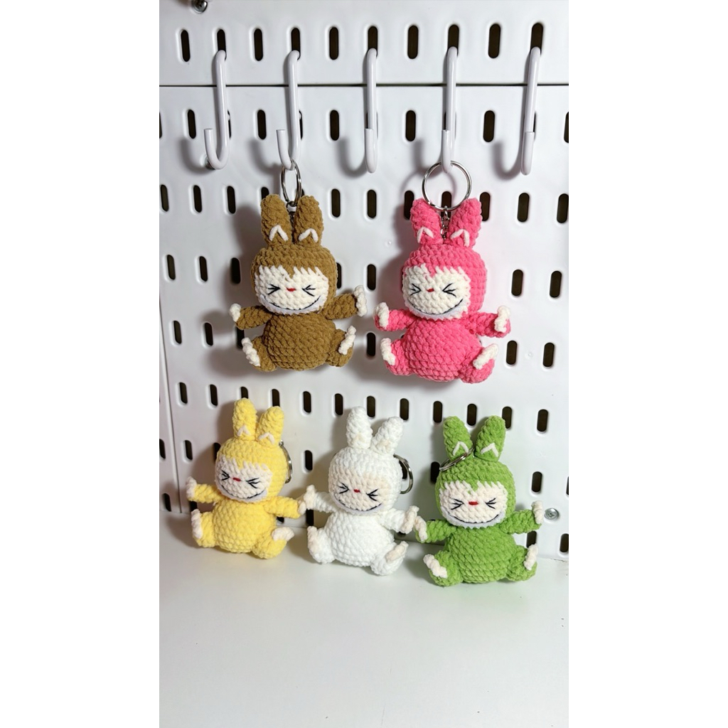 Móc khoá labubu mini len handmade