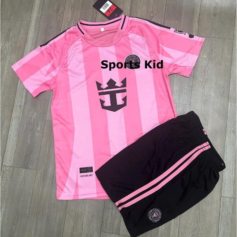 Bộ Quần Áo Bóng Đá Trẻ Em CLB Miami Hồng Sân Nhà - Bộ Đồ Bóng Đá Trẻ Em Miami Sân Nhà