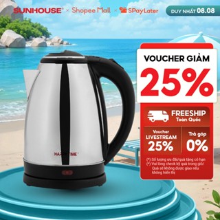 Ấm siêu tốc Inox 1.8L SUNHOUSE Happy Time HTD1081 - Hàng chính hãng - Bảo hành 12 tháng